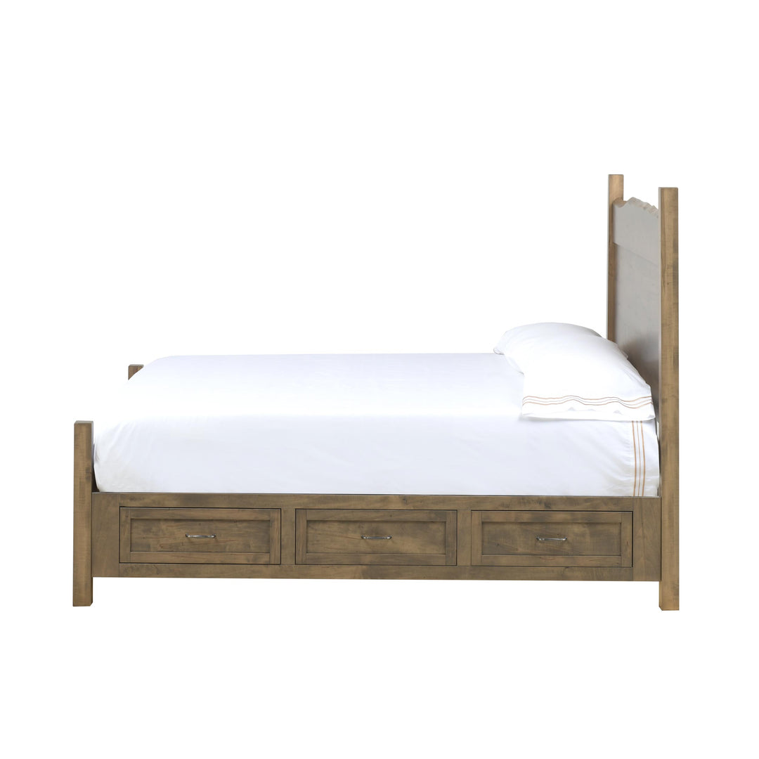 QW Amish Tuscany Live Edge Storage Bed