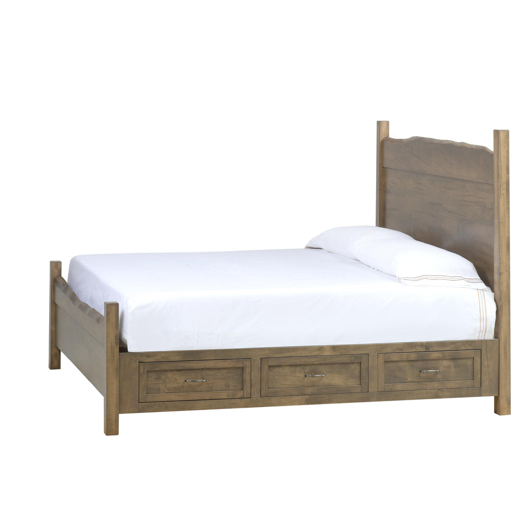 QW Amish Tuscany Live Edge Storage Bed