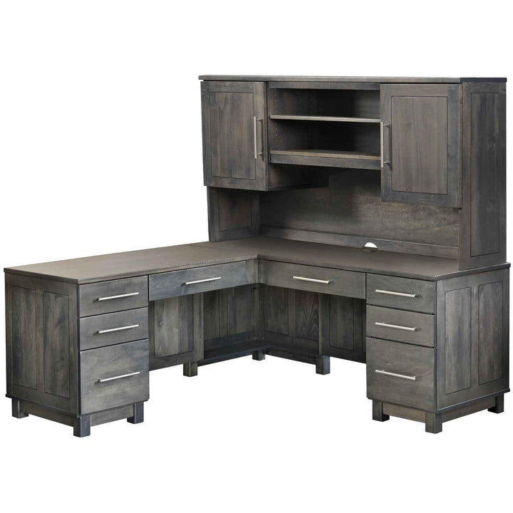 QW Amish Urban Office L-Shape Desk w/ Optional Hutch