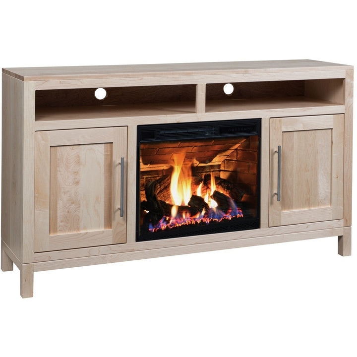 QW Amish Vienna 60" Fireplace Media Console ALWO-VA6036FP