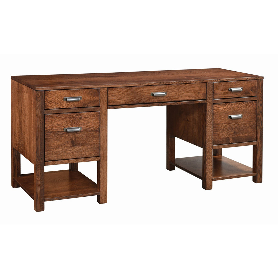 QW Amish Wakefield Double Pedestal Desk