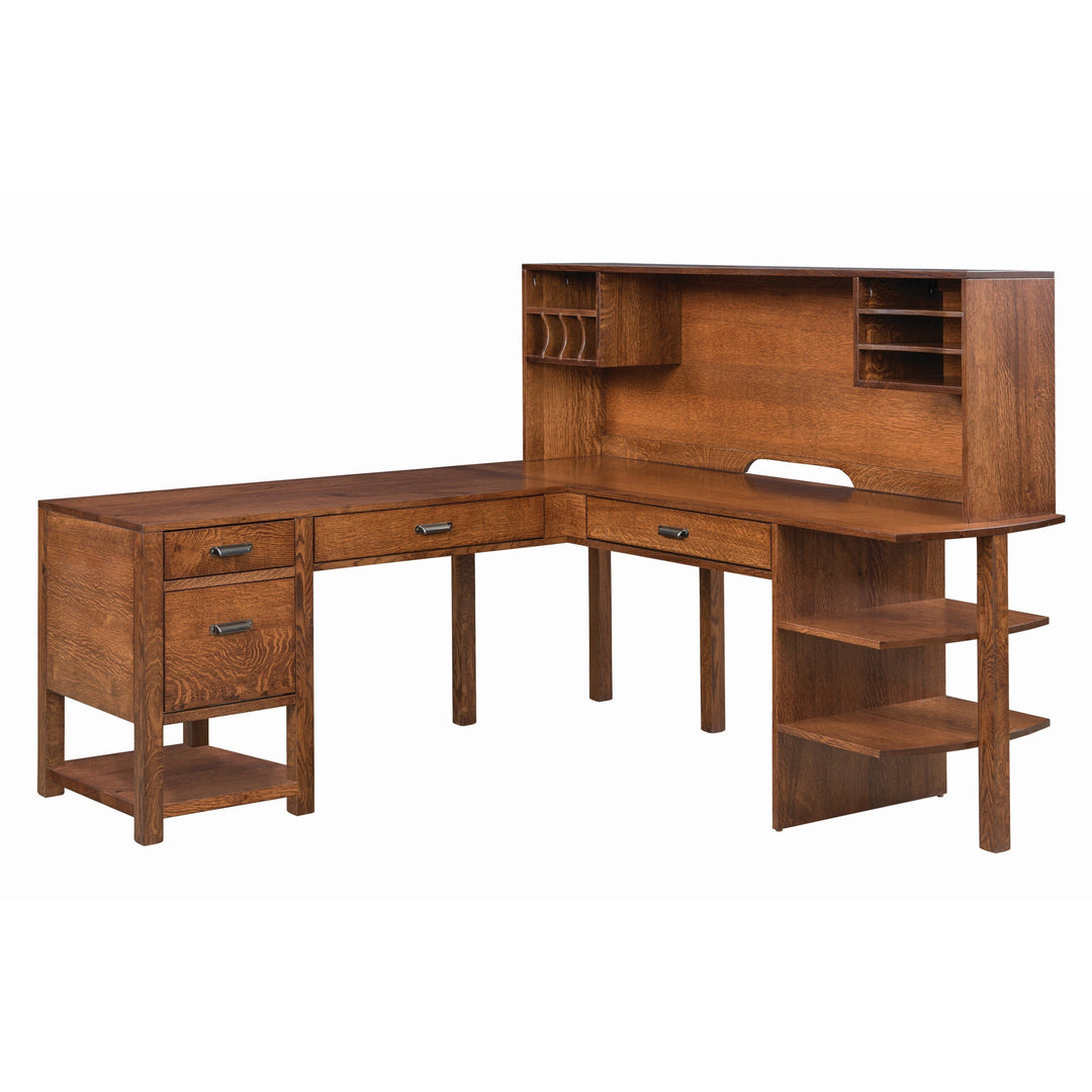 QW Amish Wakefield L Desk w/ Optional Hutch