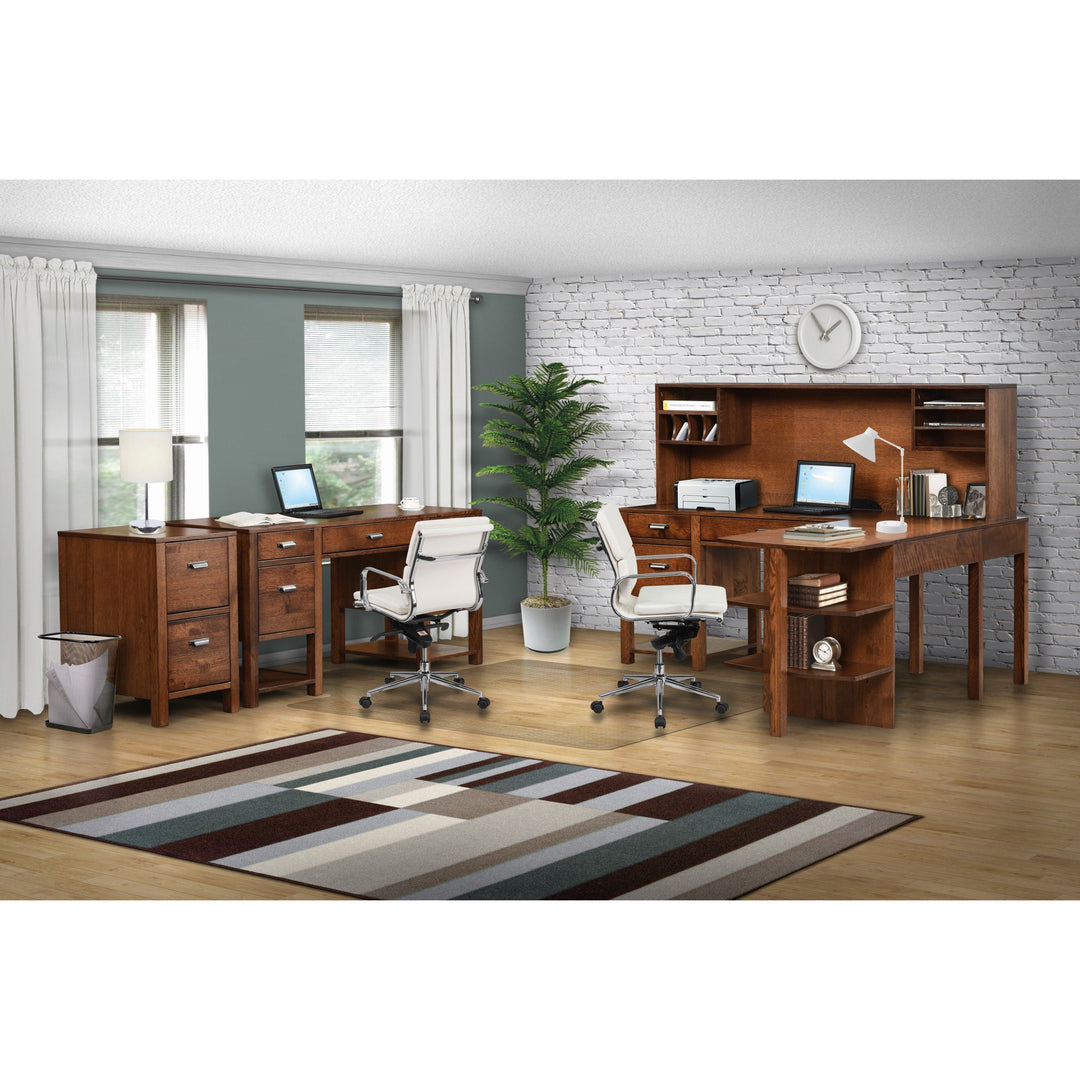 QW Amish Wakefield L Desk w/ Optional Hutch