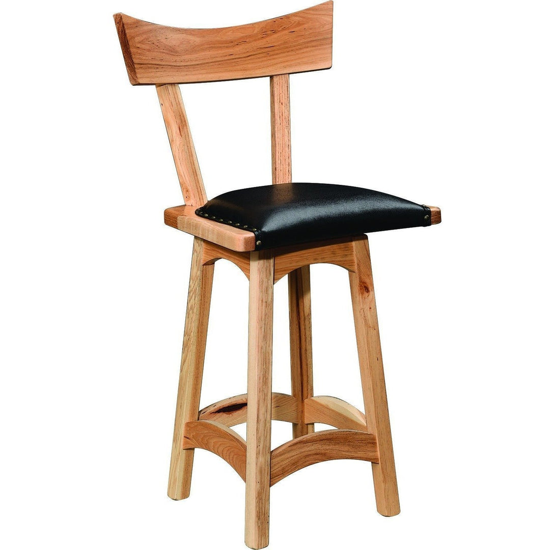 QW Amish Waynesburg Swivel Stool with Padded Seat RXQV-WAYNESBURG-PADDED