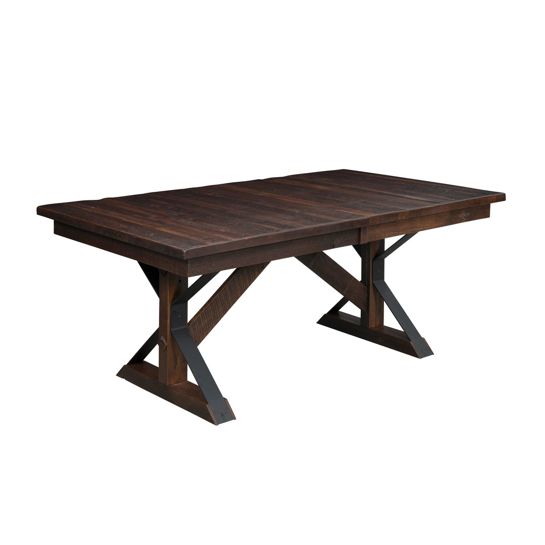 QW Amish Wellington Reclaimed Barnwood Trestle Table