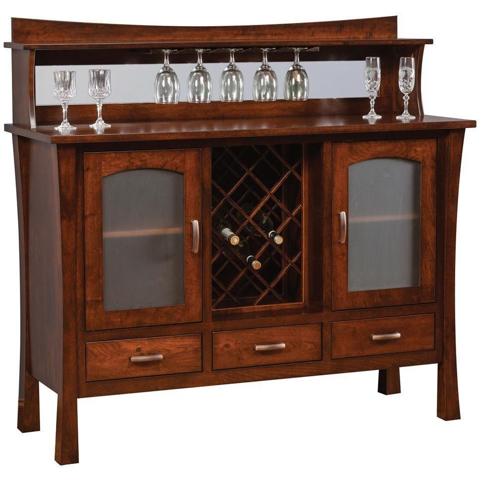 QW Amish Woodbury Buffet with Wine Rack